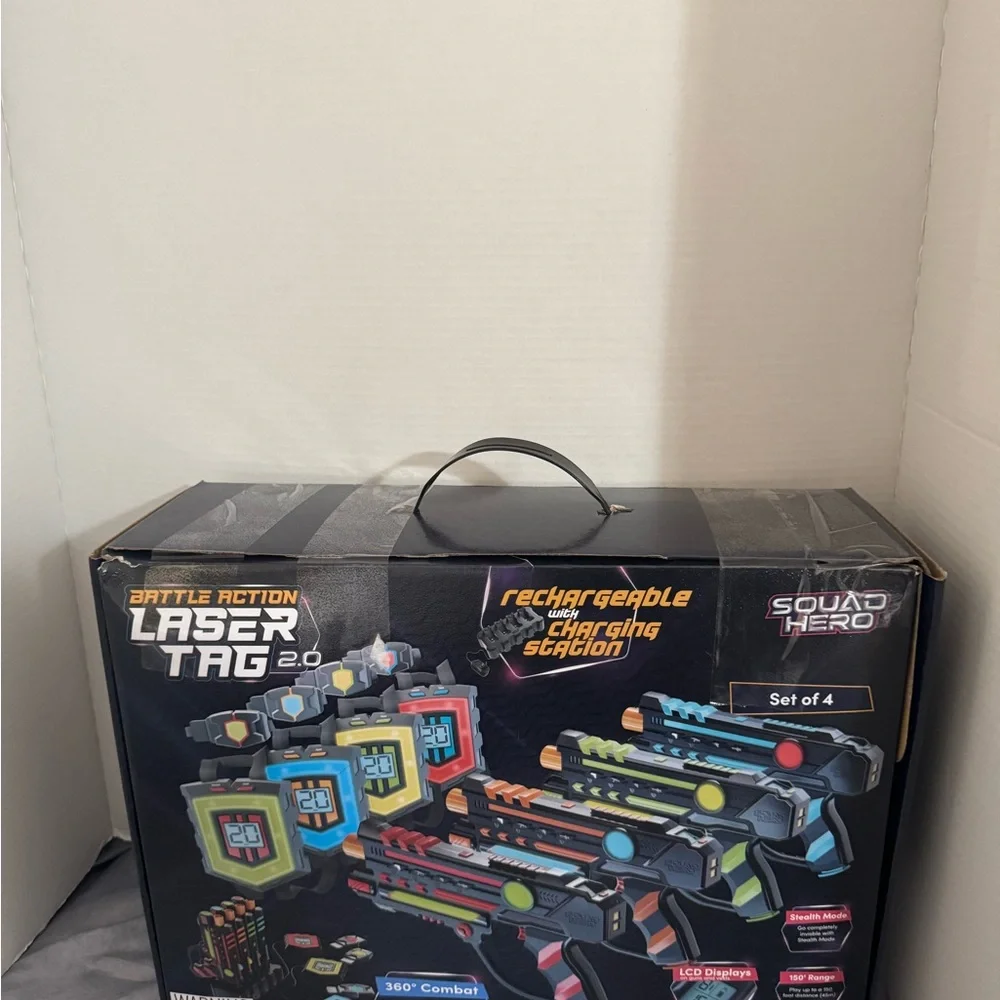 Battle Action Laser Tag 2.0 - Black and Blue Set of 4